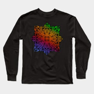 Rainbow mandala full of hearts and love Long Sleeve T-Shirt